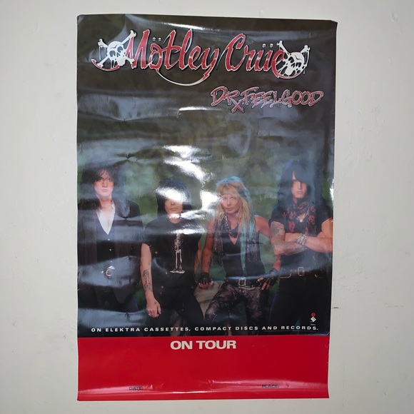 Vintage 1989 Motley Crue Dr. Feelgood Vintage Poster 30” x 20” - Picture 7 of 8